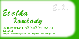 etelka komlody business card